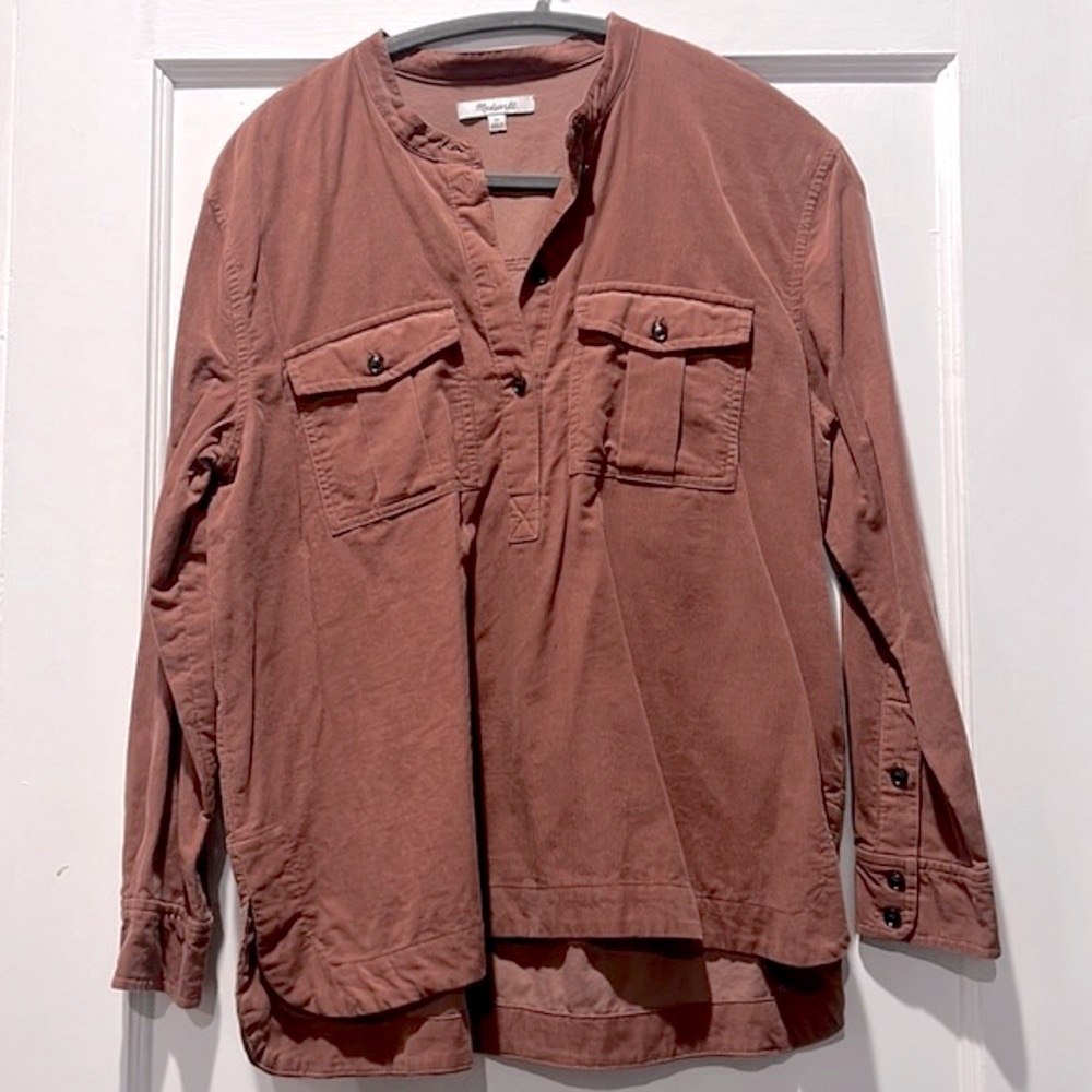 Madewell Corduroy Utility Popover Shirt. XS